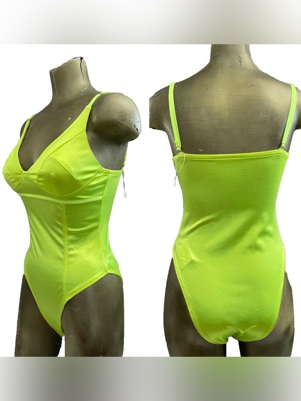 TRACY ANDERSON NWOT Dayglo NEON Flouro BODYSUIT XS - L Festival / Workout/Dance
